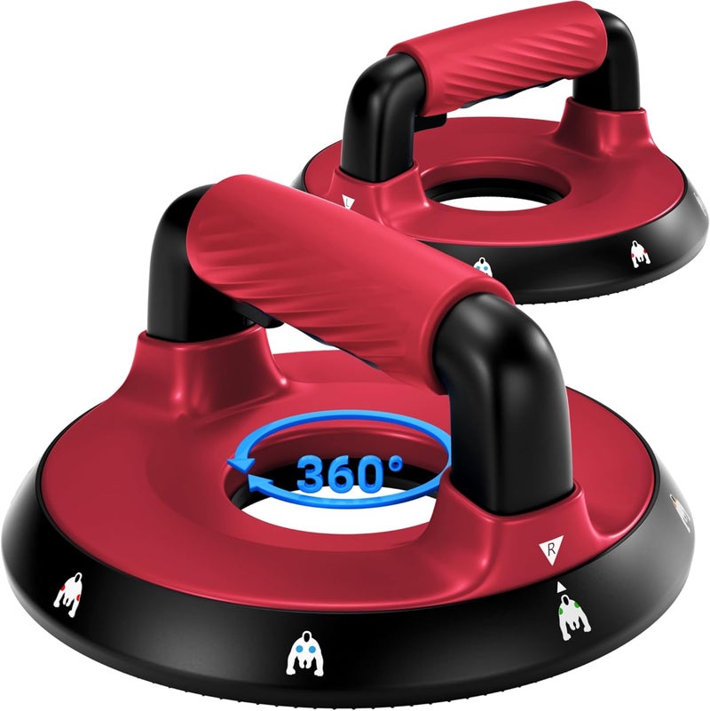 Readaeer Push Up Bars, Rotating Handle Design with Bearings for Smooth, Effortless for a Wider Range of Motion, Handle Rotation, Wide Grips with Non-Slip Rubber Pads for Comfort Exercise - Image 1